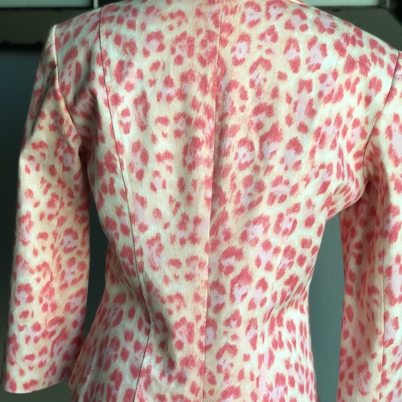 MOSCHINO jeans pink leopard blazer - Picture 4 of 11
